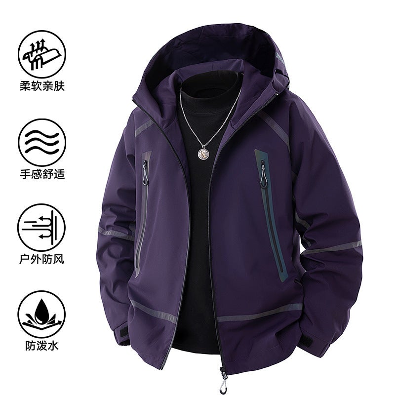 Spring Sports Outdoor Water-Repellent Jacket All-Match Colorful Charge Couples Jacket - Image 3
